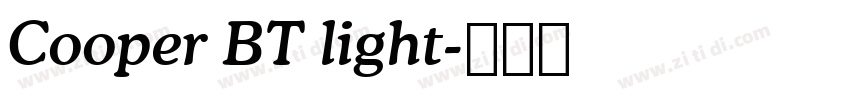 Cooper BT light字体转换